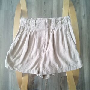 Z Supply High Waist Cream Shorts